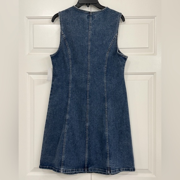 NWT Habitual Women’s Denim Button-Front Mini Dress Large - Picture 3 of 13